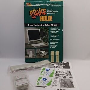 Quake Hold Home Electronics Strap Kit 4172 Grey Made In USA COMPLETE